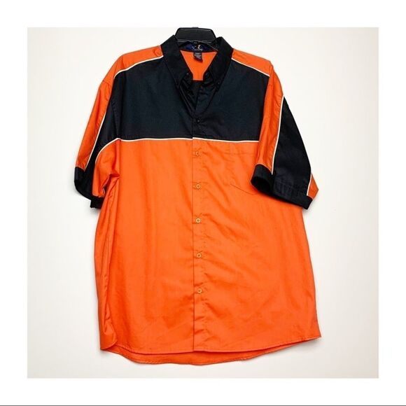 Ash City Mens Casual Button Down Shirt Rockabilly - Picture 9 of 14